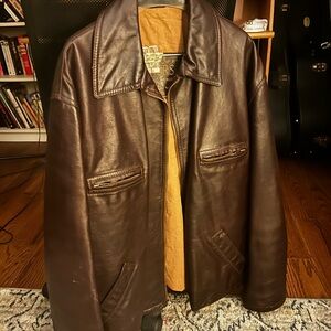 Marika Rich Brown Italian Leather Field Jacket - Made in Firenze (Florence)